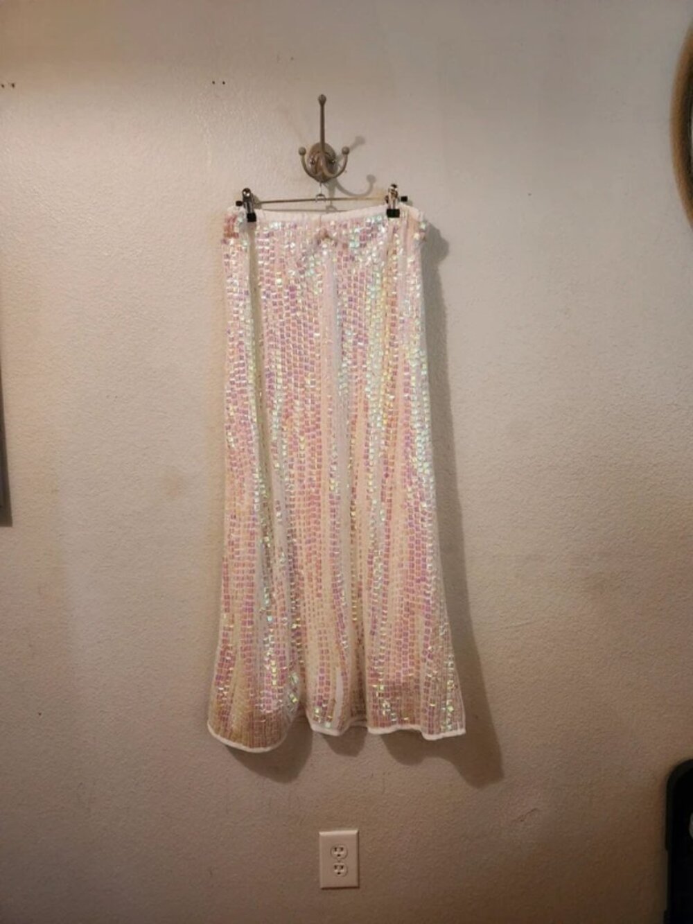 ASOS Iridescent Sequin Skirt / Dress Overlay – Y2K Festival Sparkle – US 10